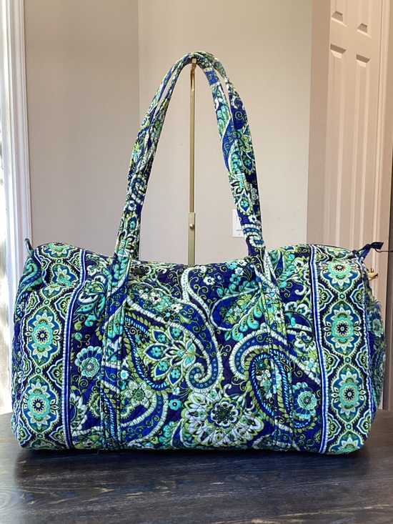 Vera Bradley Handbags - Vera Bradley Rhythm and Blues Quilted Paisley Travel Duffel